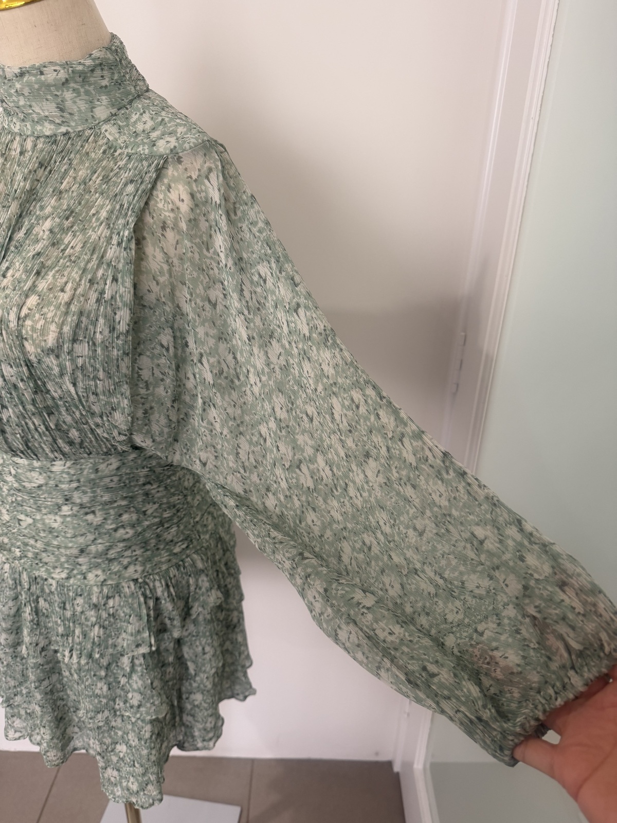 Aurore Ruched Long sleeve mini dress