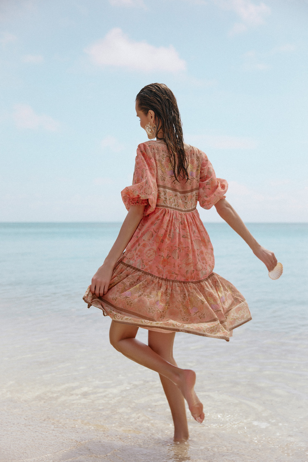 SEASHELL BOHO MINI DRESS