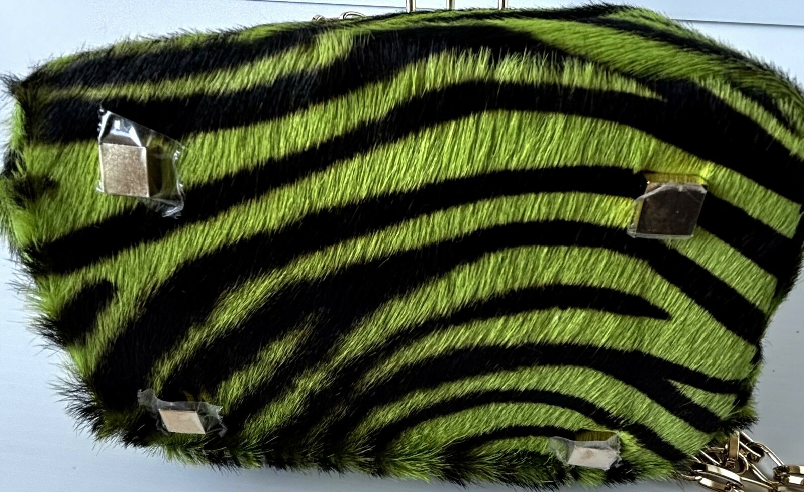 London Green Zebra Calf Hair Bag – Rare Colourway