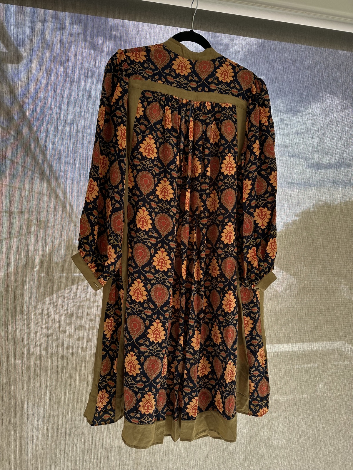 PEACE TRAIN SILK CAFTAN DRESS