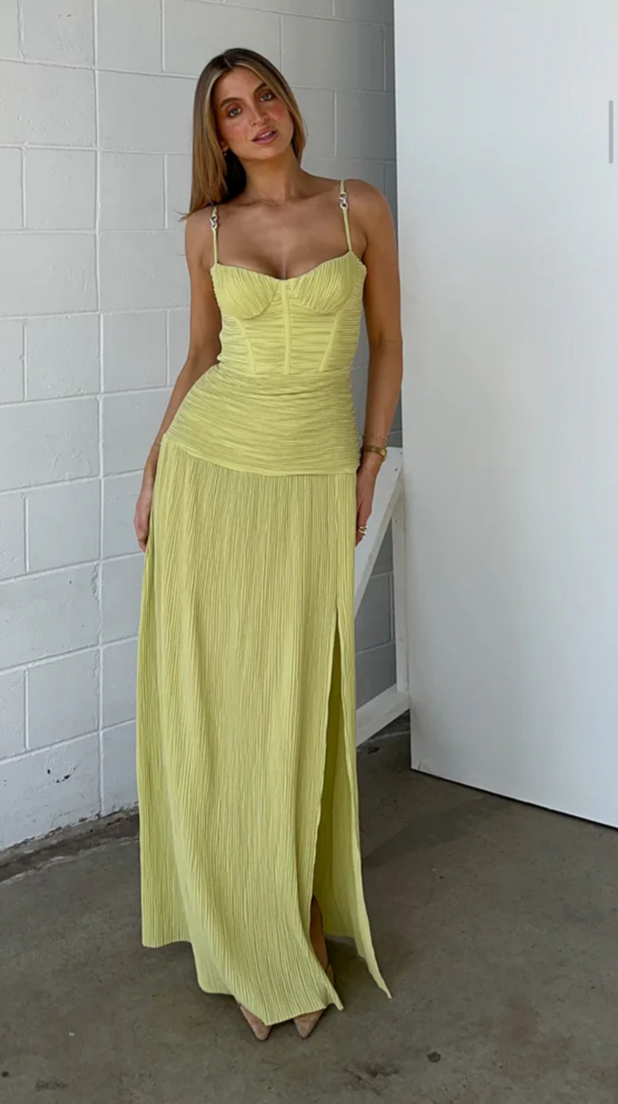 Double Time Pleaded Dress