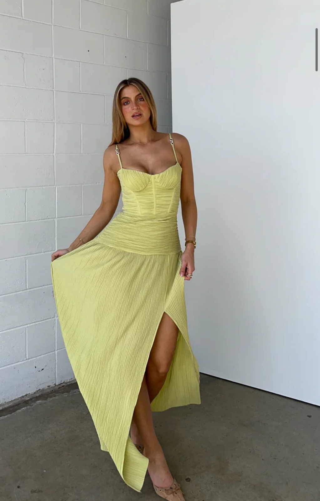 Double Time Pleaded Dress