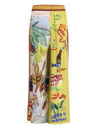 La Charrasca Silk Wide Leg Trousers AU 12
