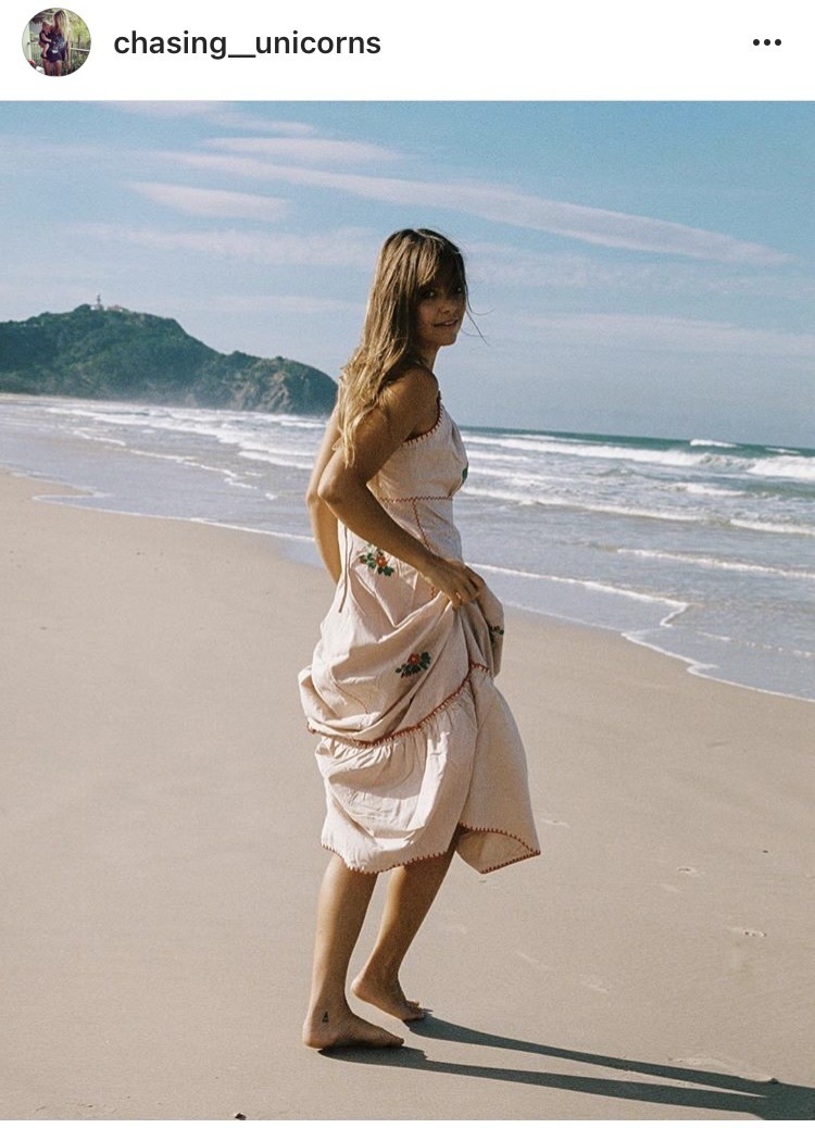 SOMEWHERE ON A BEACH PINK EMBROIDERED FLORAL DRESS