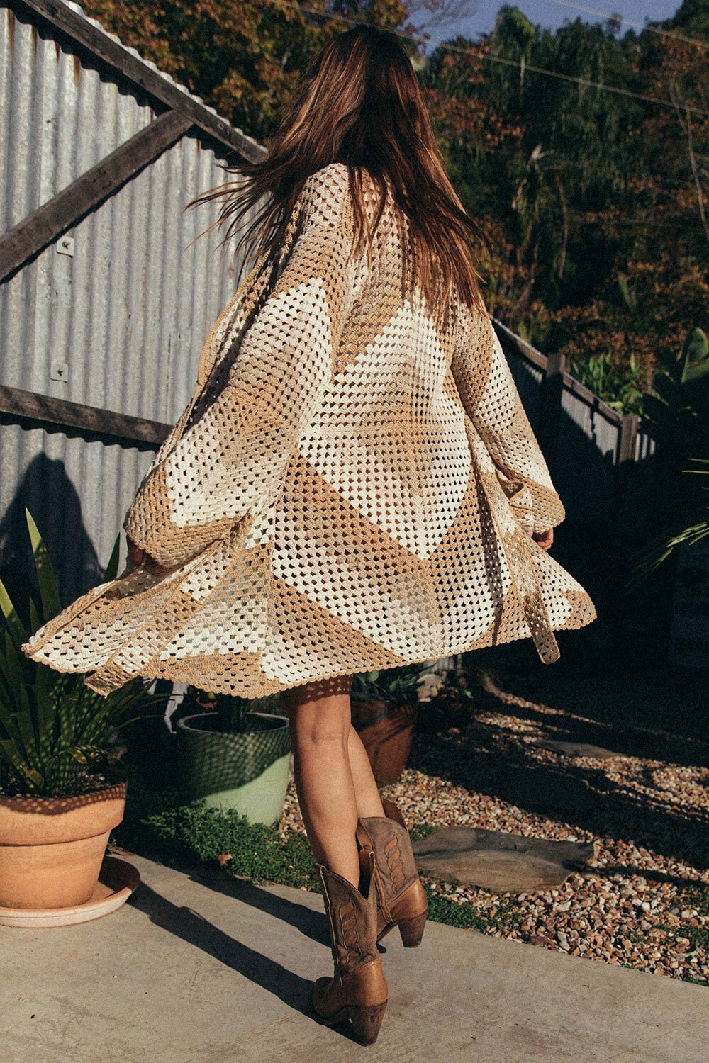 MAGIC CARPET RIDE CROCHET COAT- NEUTRAL