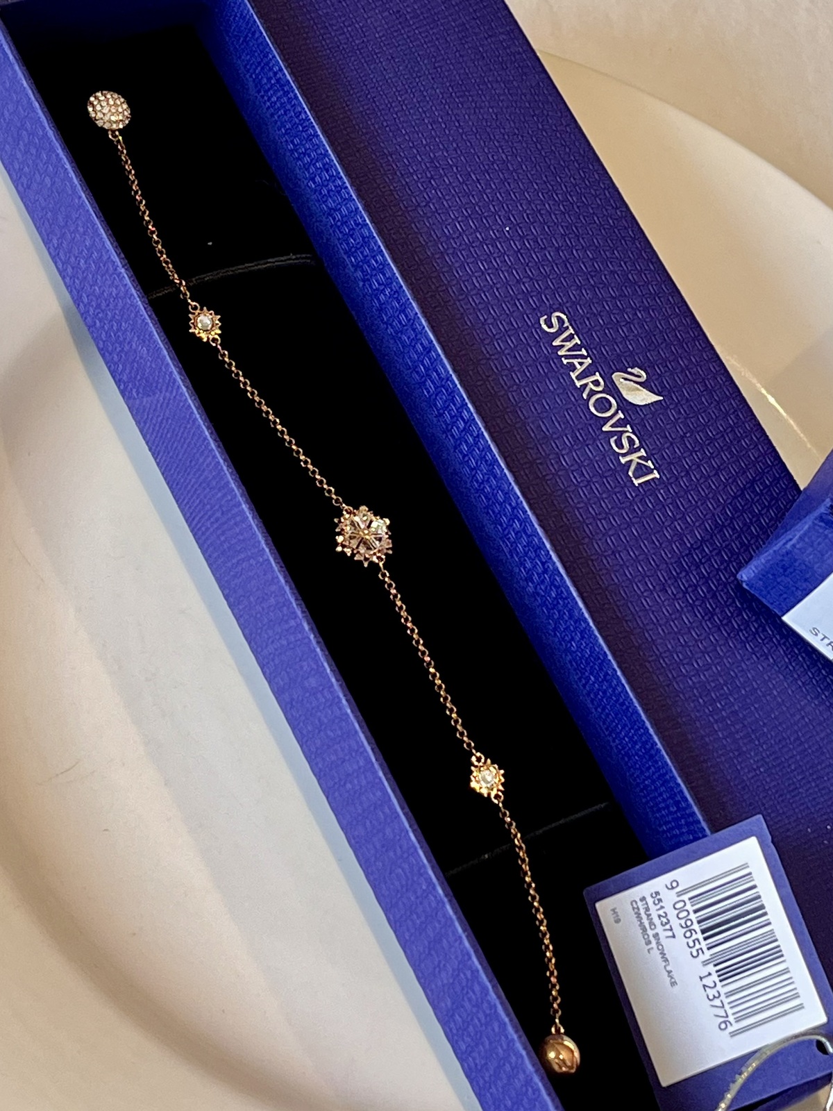  STRAND SNOWFLAKE BRACELET 18K ROSE GOLD PLATED