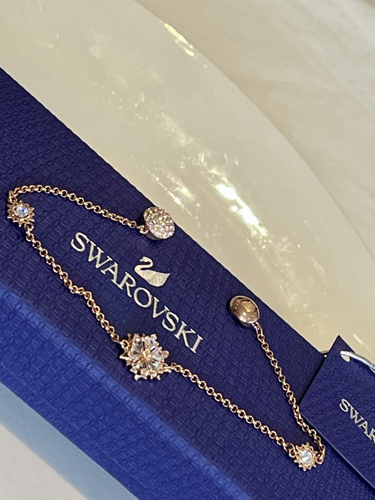  STRAND SNOWFLAKE BRACELET 18K ROSE GOLD PLATED