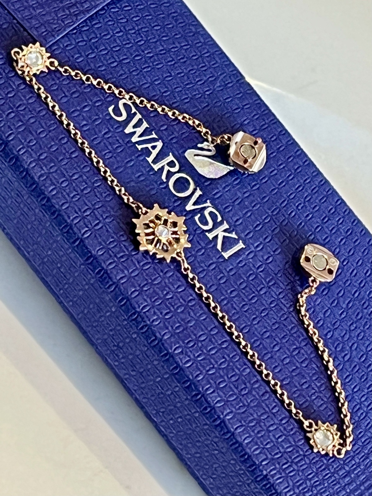  STRAND SNOWFLAKE BRACELET 18K ROSE GOLD PLATED