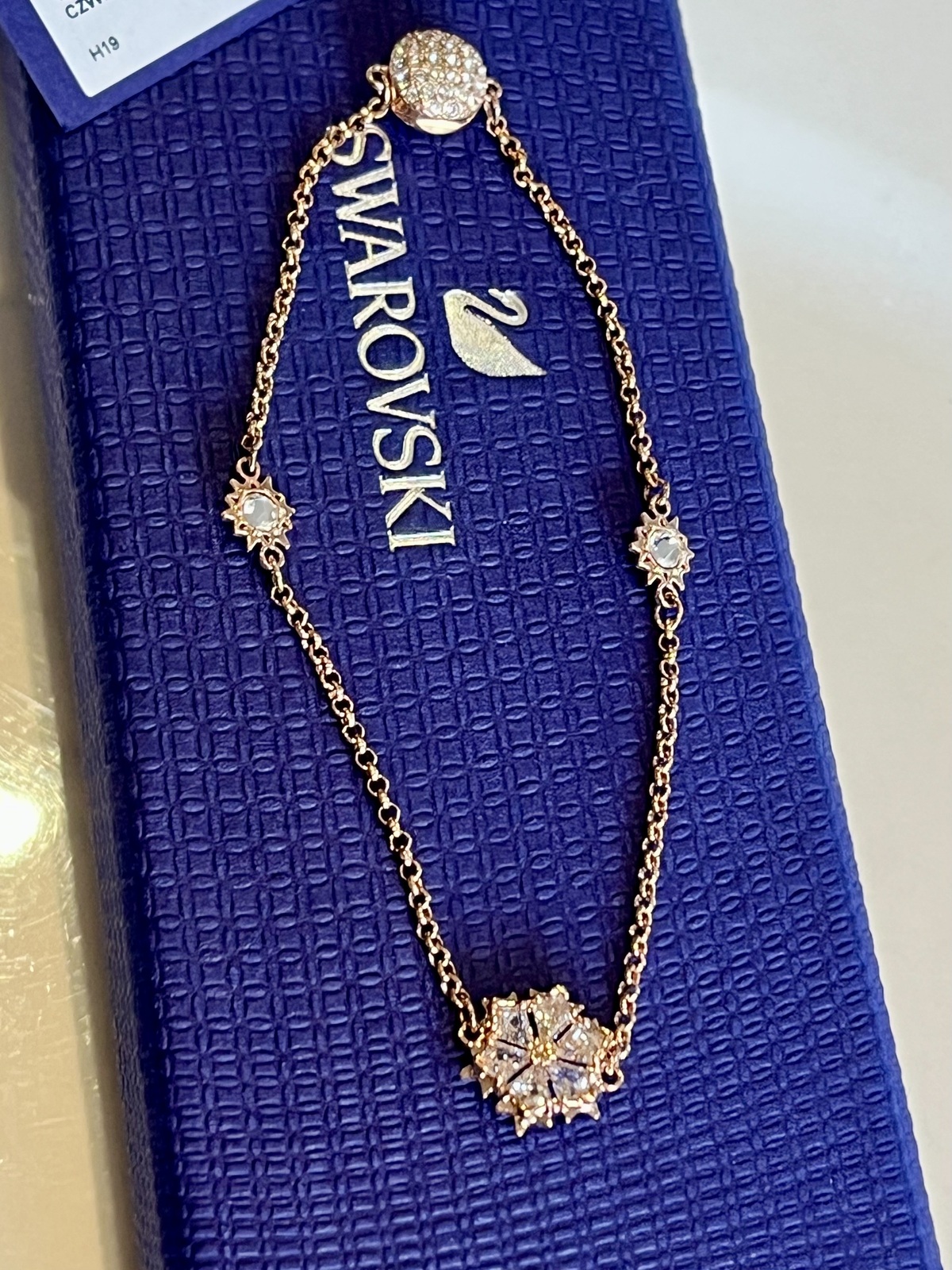  STRAND SNOWFLAKE BRACELET 18K ROSE GOLD PLATED