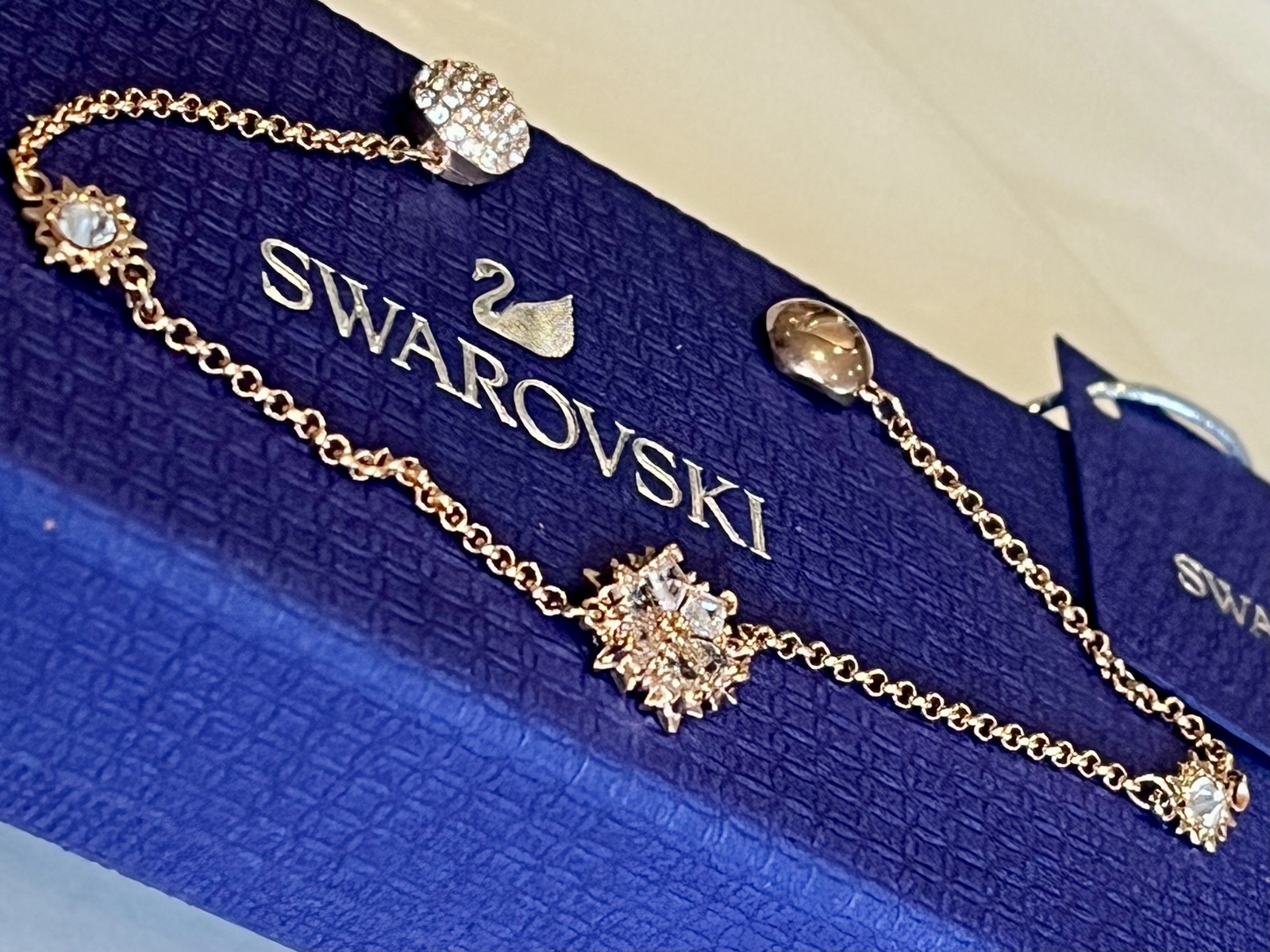  STRAND SNOWFLAKE BRACELET 18K ROSE GOLD PLATED