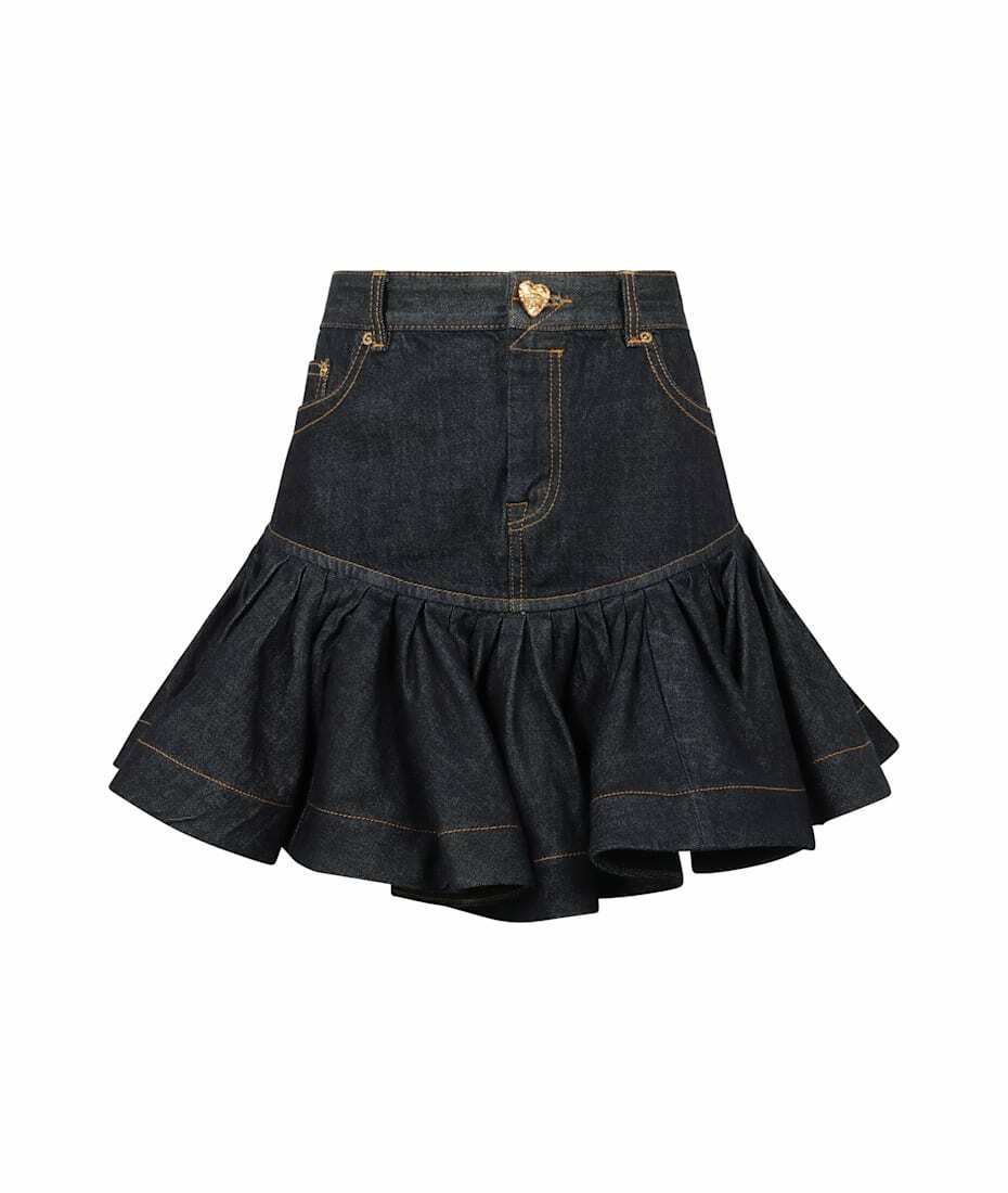 denim mini skirt 