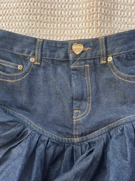 denim mini skirt 