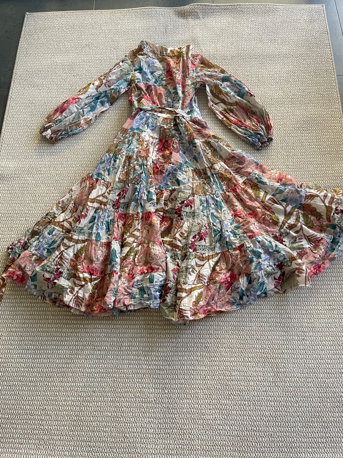 Cassia Floral-Print Cotton Wrap Maxi Dress