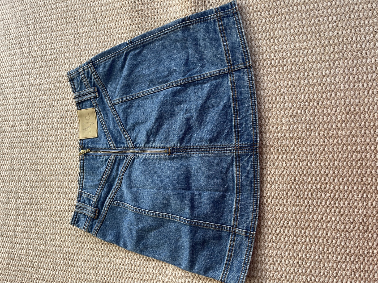 denim mini skirt