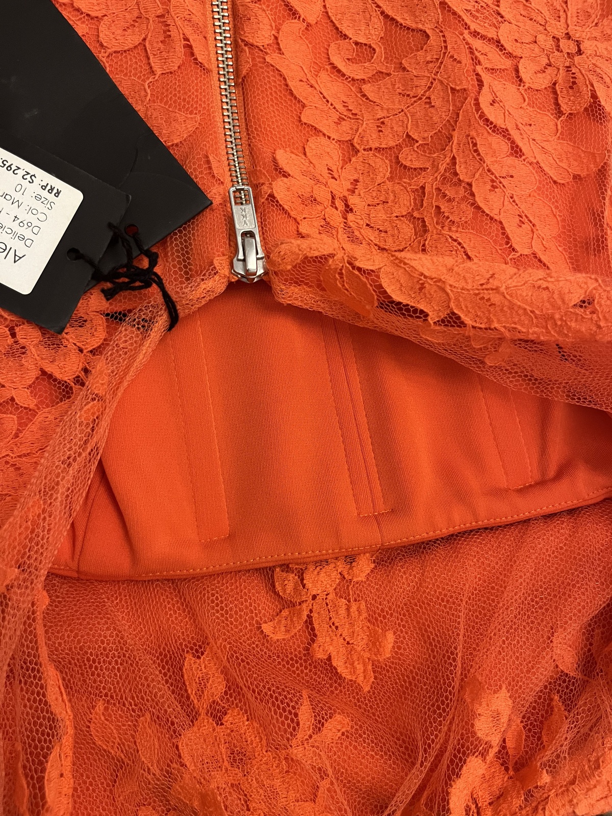 Delicie French Lace Fishtail Gown Mandarin size 10