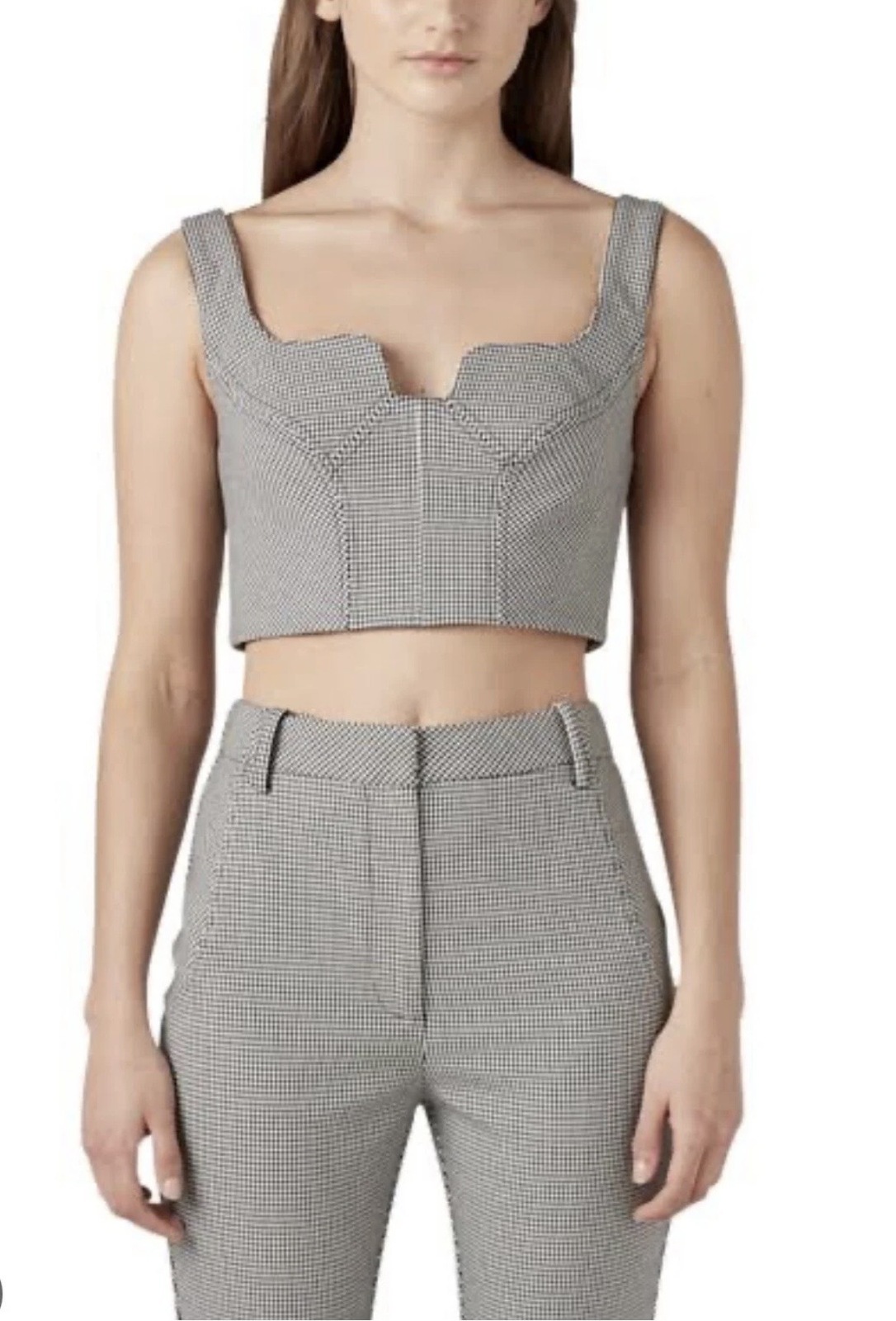 Kinslee Bustier houndstooth  