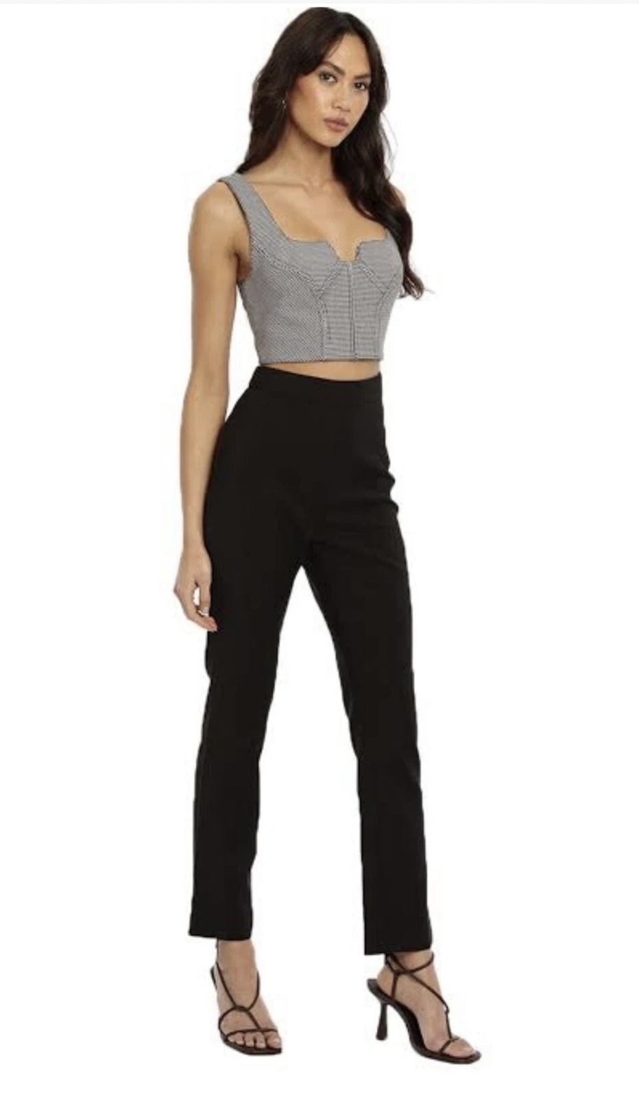 Kinslee Bustier houndstooth  