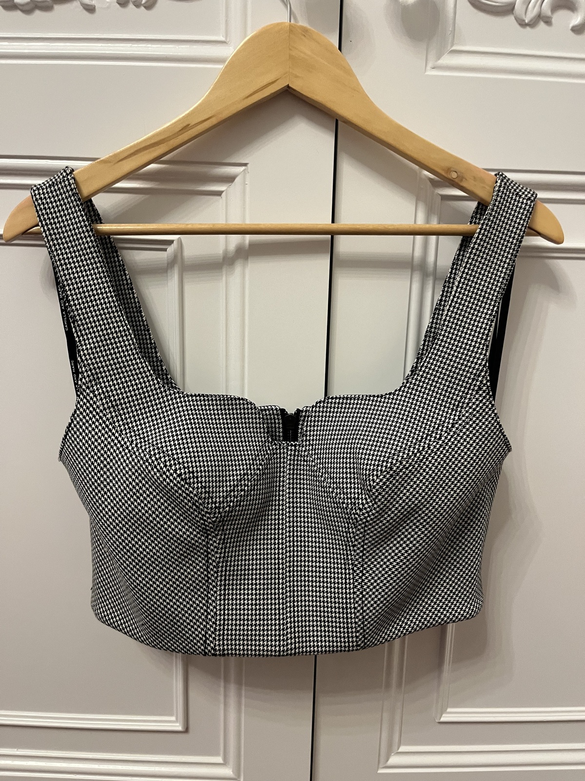 Kinslee Bustier houndstooth  