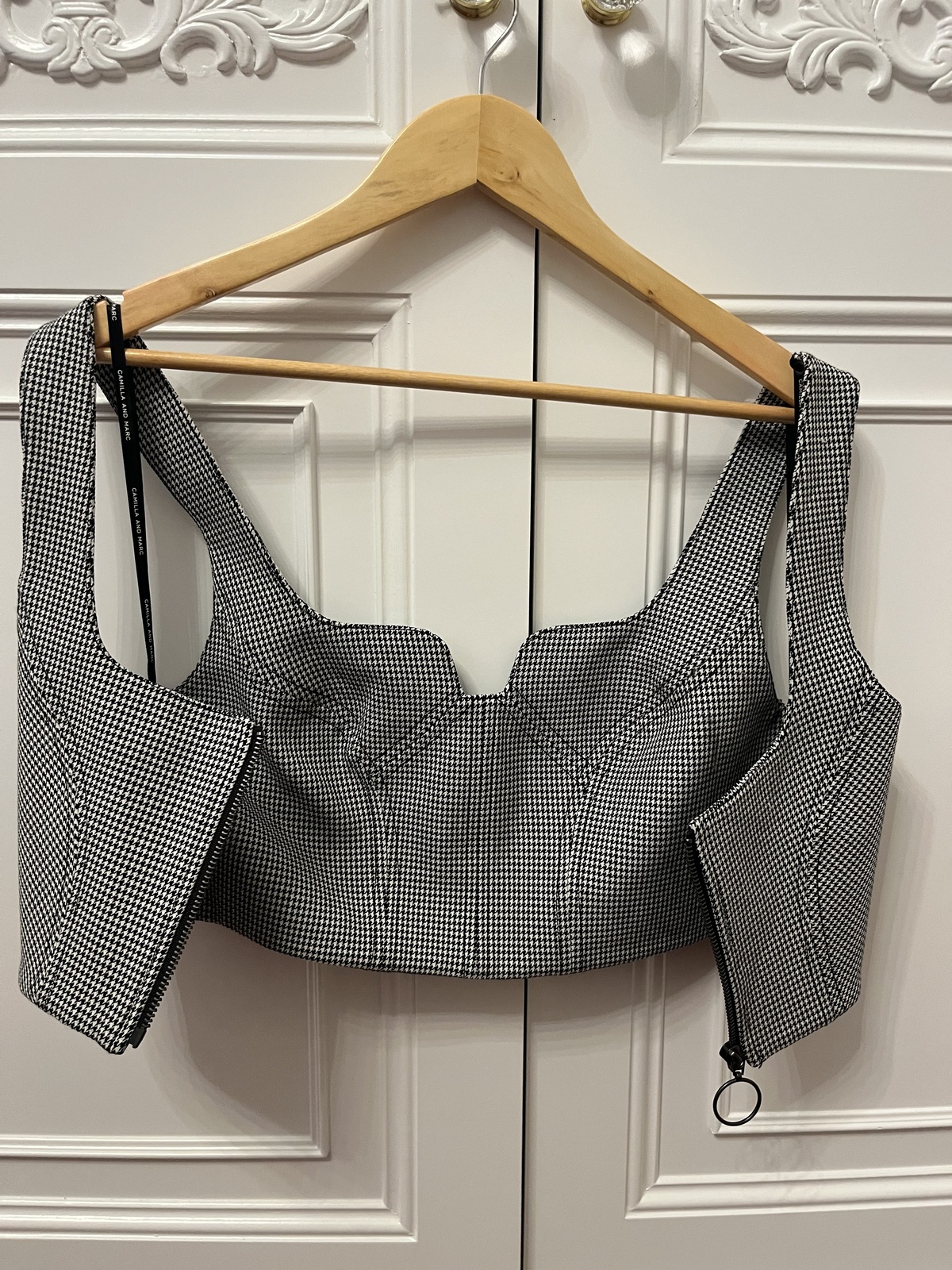 Kinslee Bustier houndstooth  