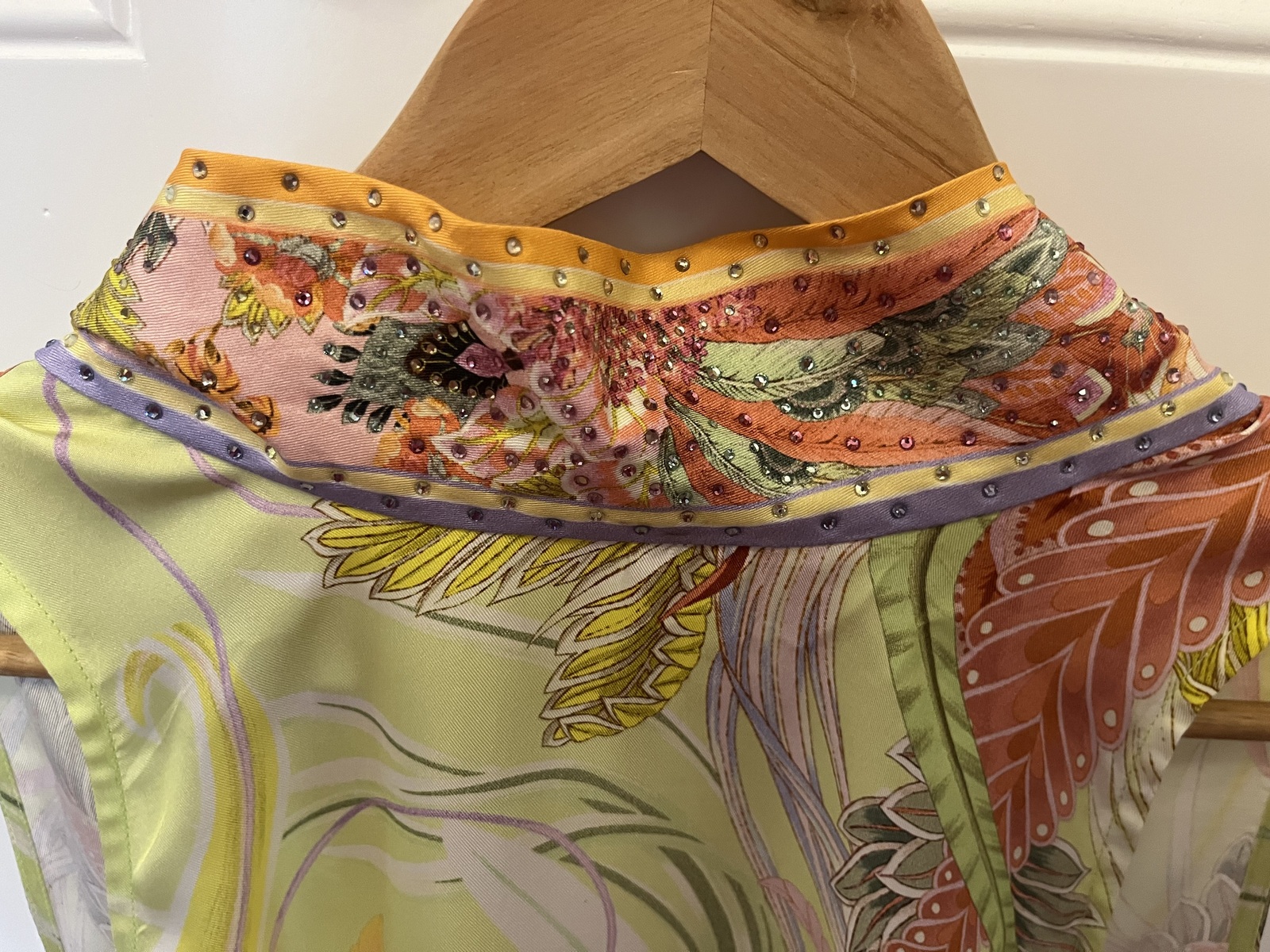 Cosmic Tuscan back tie 100% silk short dress size Medium 