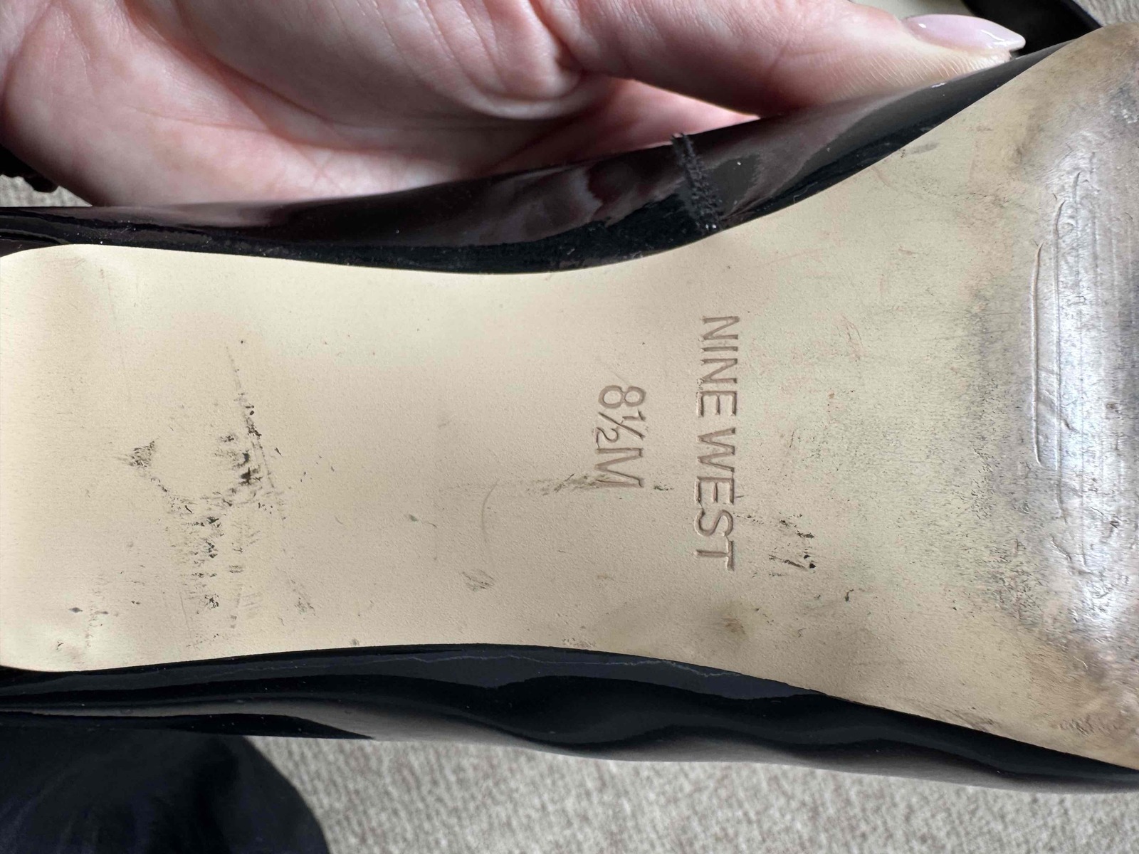 black patent leather heels 8.5 M (AU)