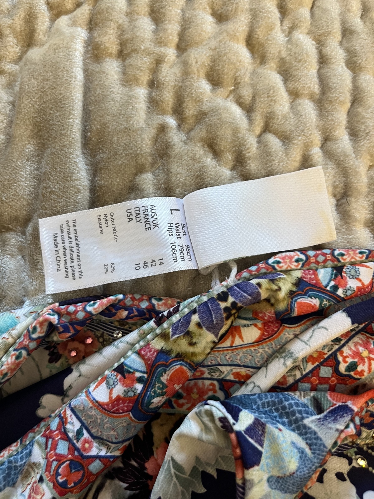 reversible crystal embellished bikini set 