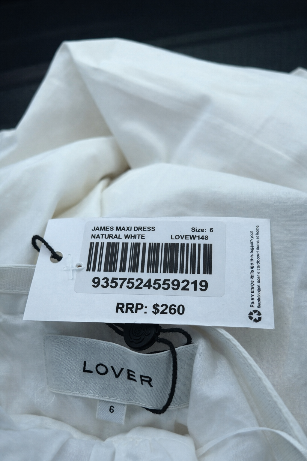 Luxury Satin Maxi Dress White  Size 6 / XS