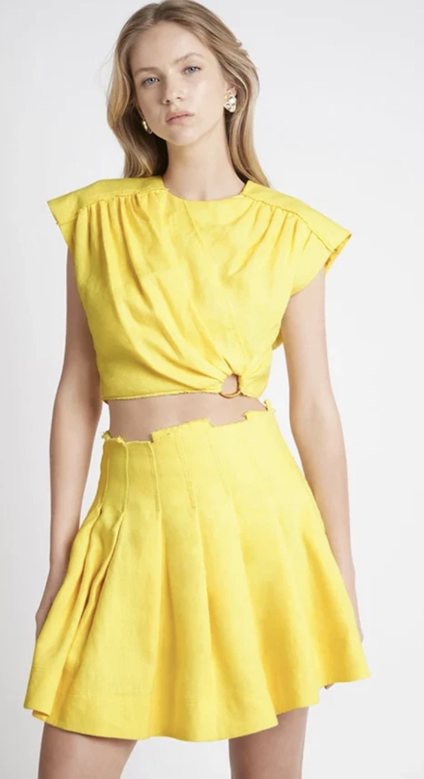 Byblos cropped top and skirt set