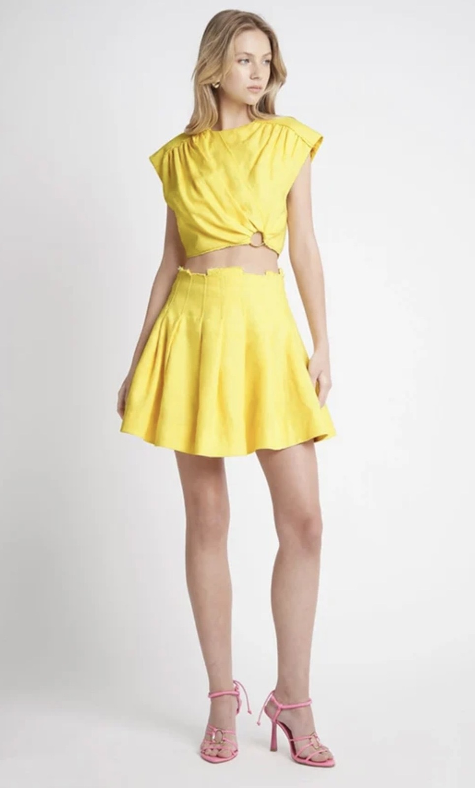 Byblos cropped top and skirt set