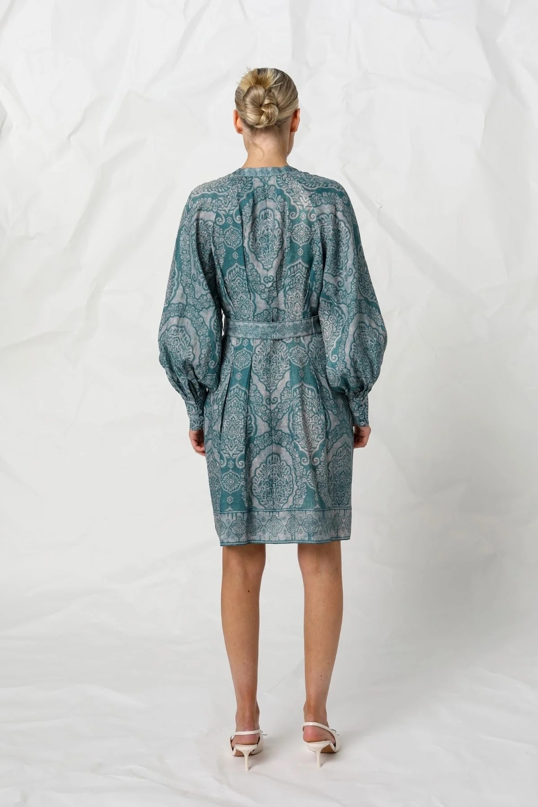 - Riley Long Sleeve Mini Dress, Indigo Henna 