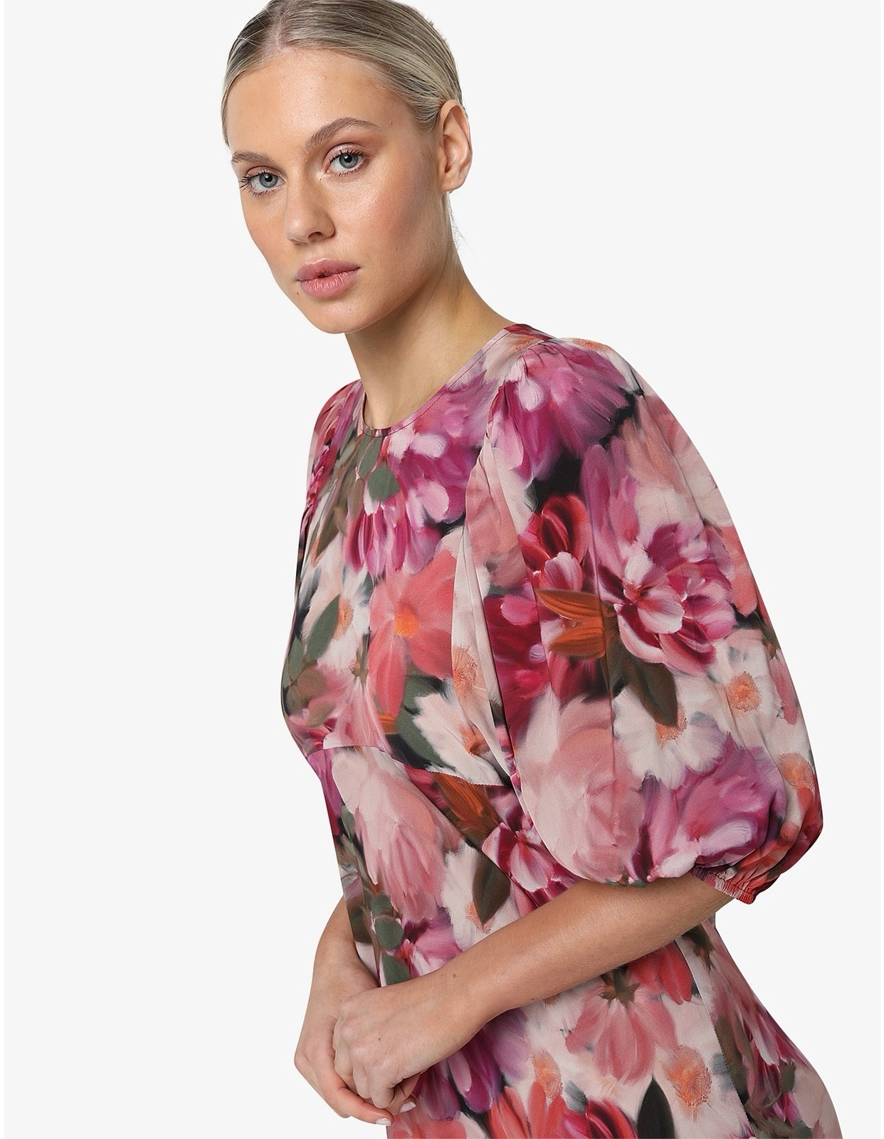 - Natalia Midi Dress, Floral Jewel 