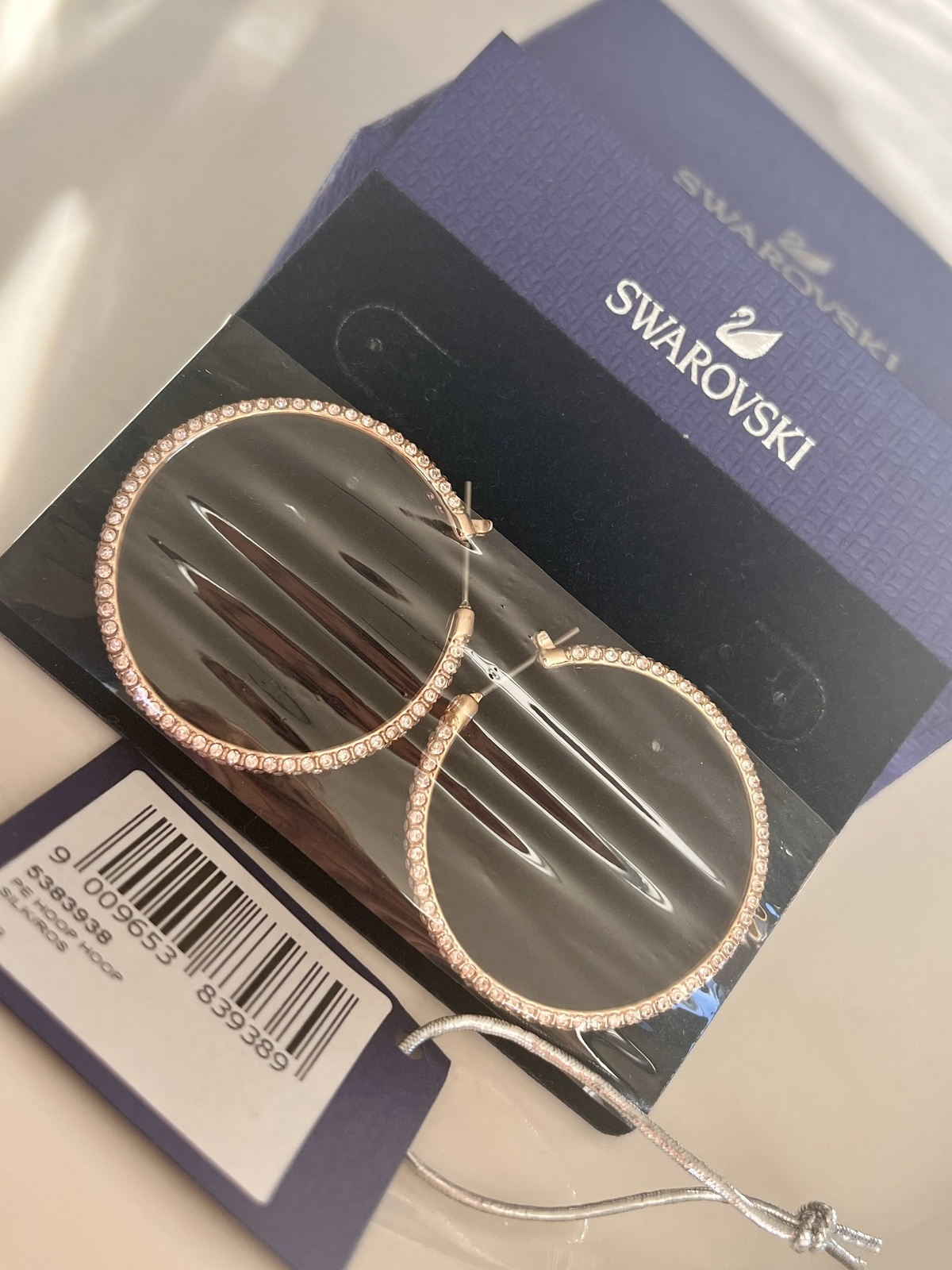 18K ROSE GOLD PLATED DEXTERA HOOP EARRINGS - RRP $229