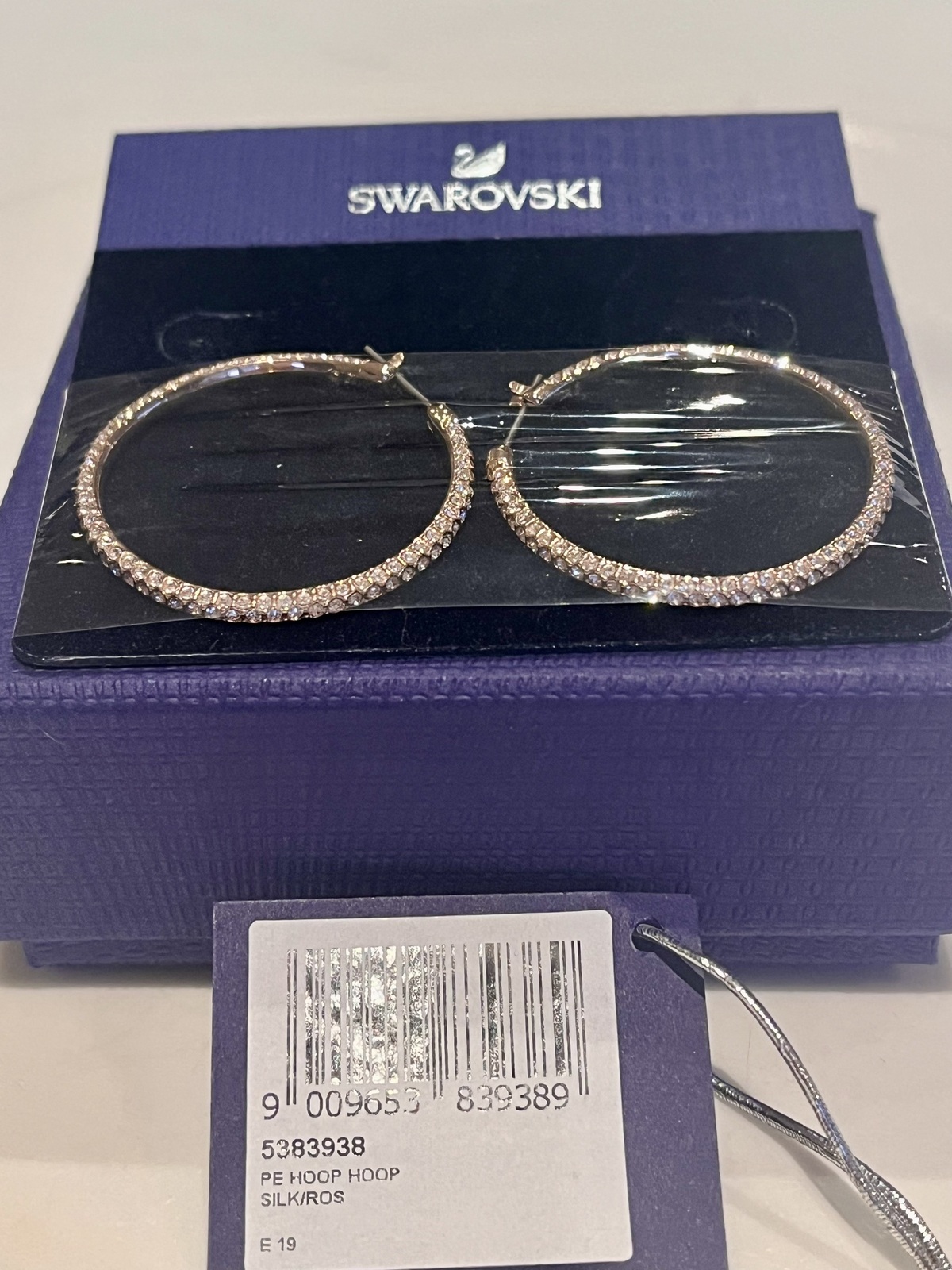 18K ROSE GOLD PLATED DEXTERA HOOP EARRINGS - RRP $229