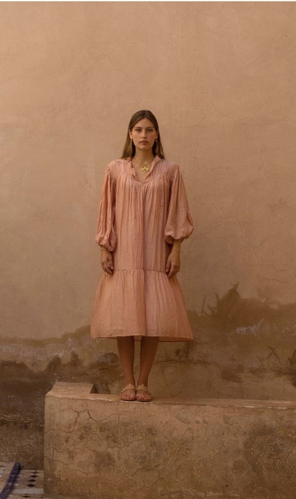 PHOOL DRESS- PINK QUARTZ