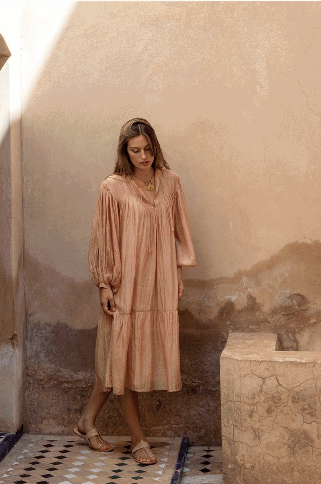 PHOOL DRESS- PINK QUARTZ