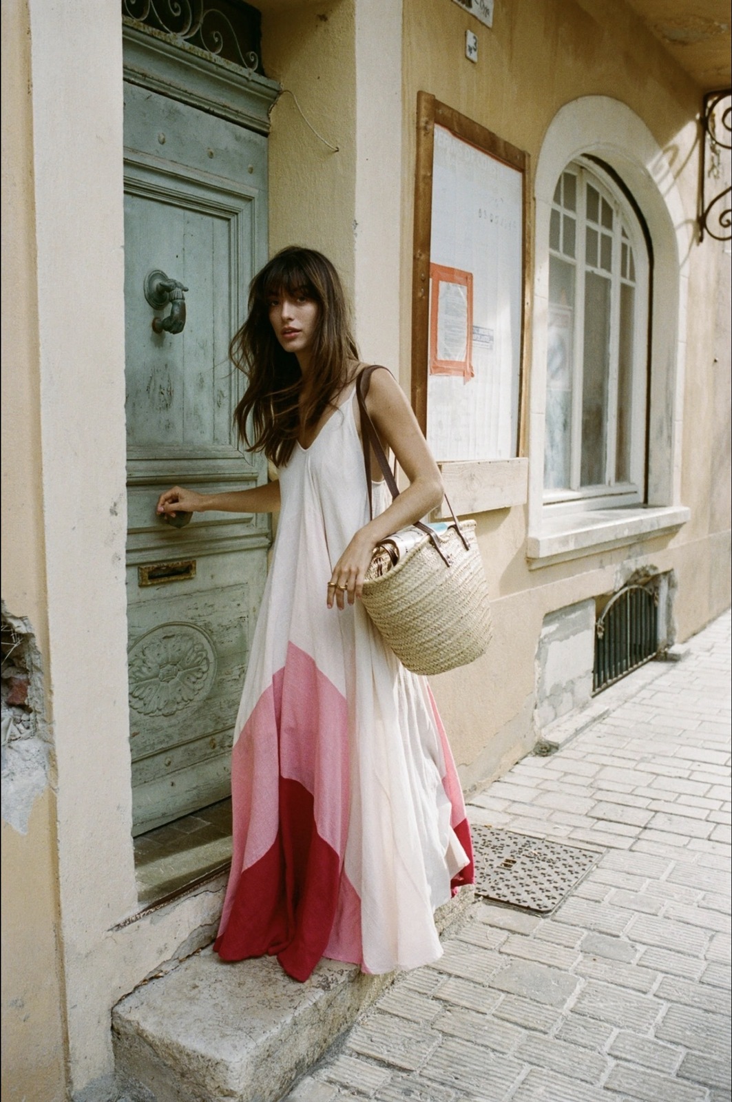 RAINBOW DRESS- SOFT PINK TONED