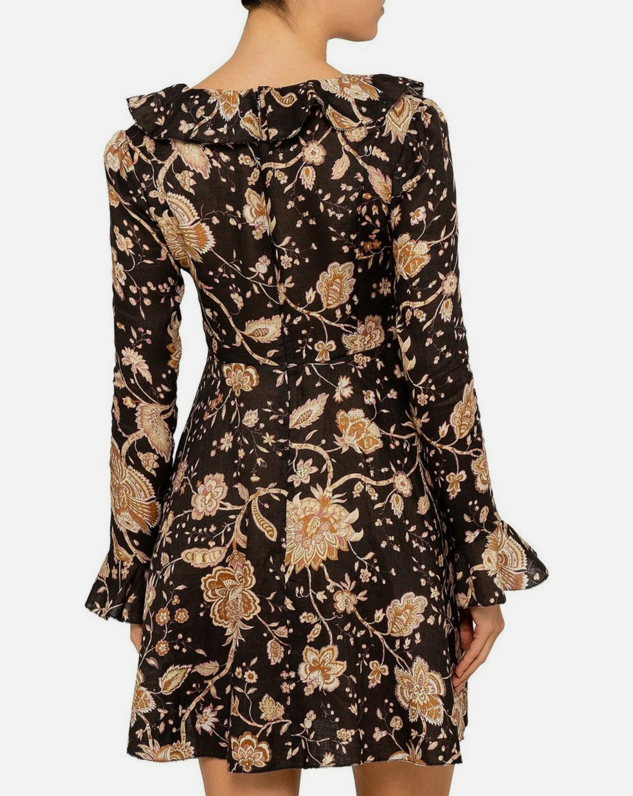 Veneto Ruffle-Trimmed Mini Dress. Size 0