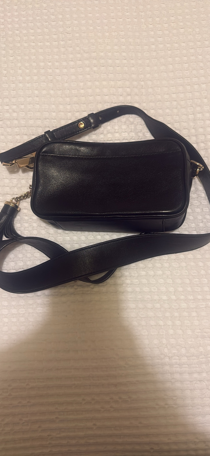 Michael Kors gold stud black bag 