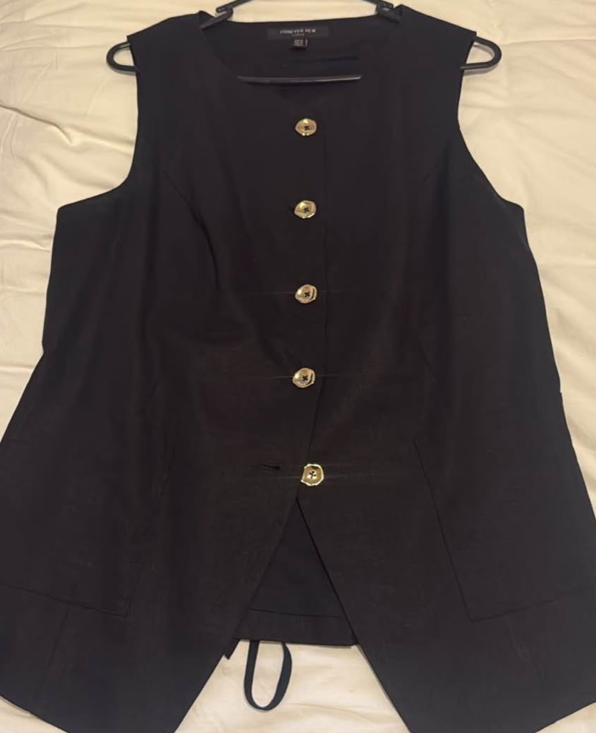 Clementine black Vest top