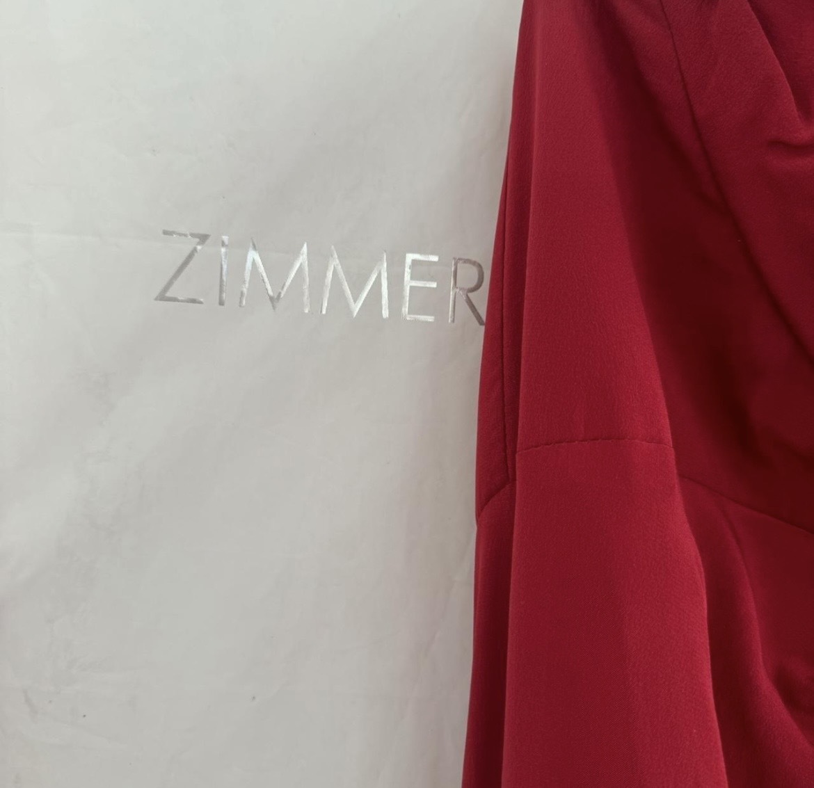 size 1 wine red silk strapless dress 