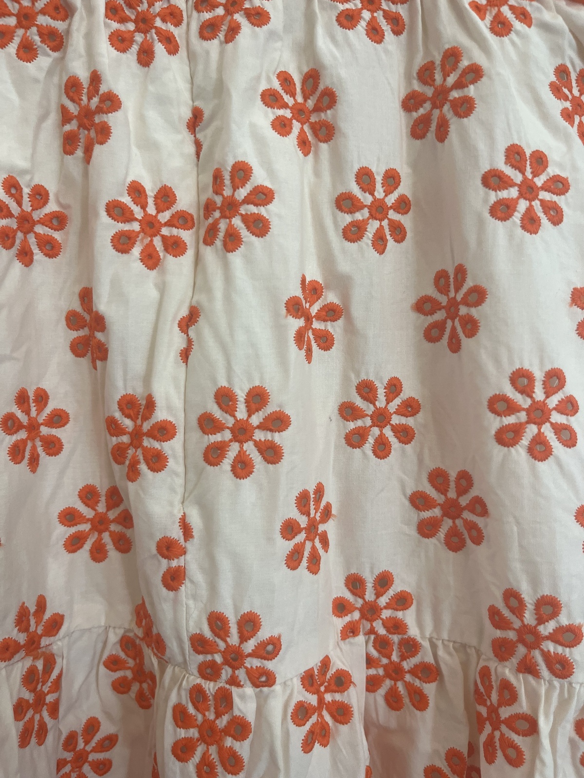 I Want You Midi Dress size AU10 White and Orange 