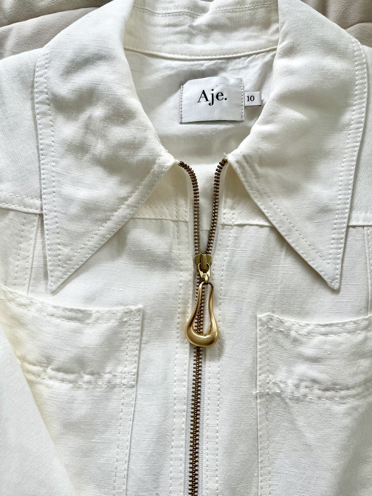 Sleeveless Belted Dress White Size 10