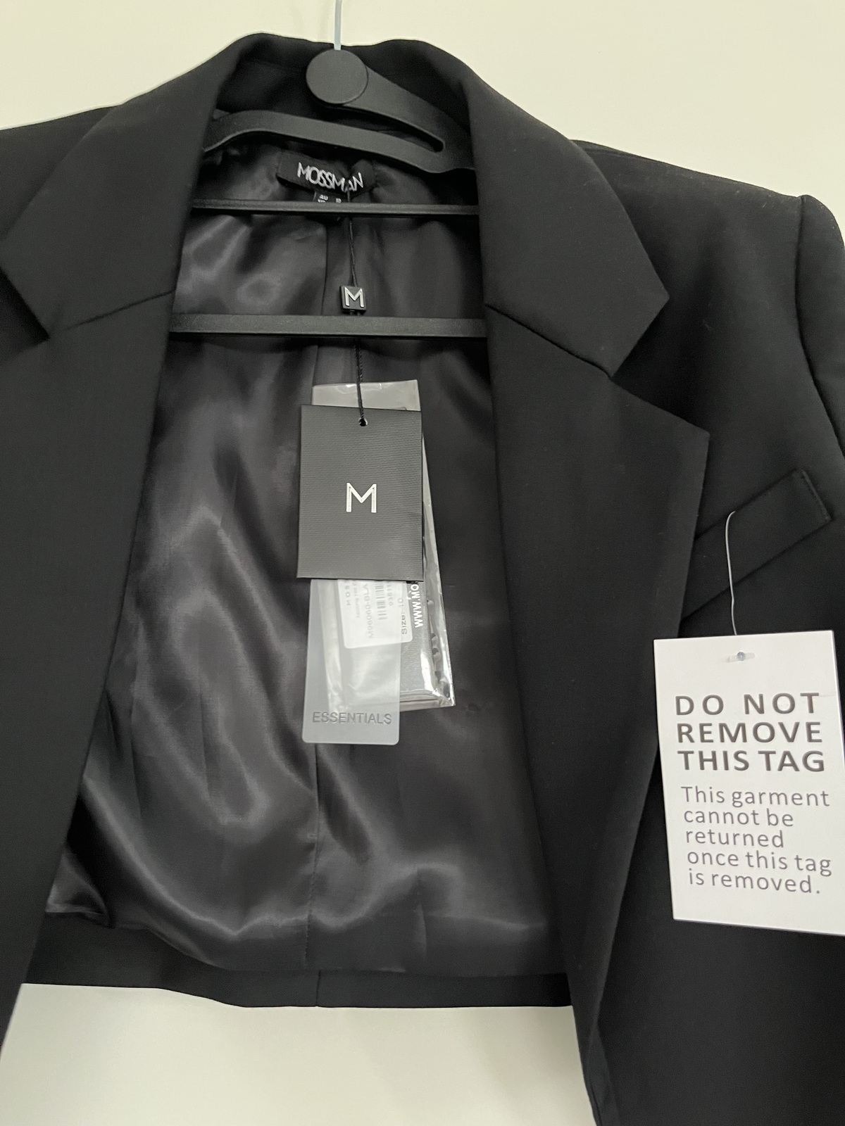 Black Cropped Blazer with tags attached S10