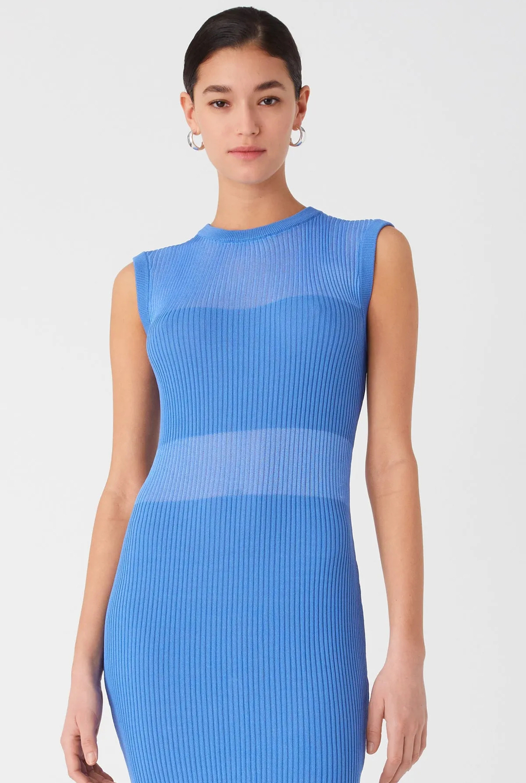 Marina Blue Stretch Fabric Dress Size M