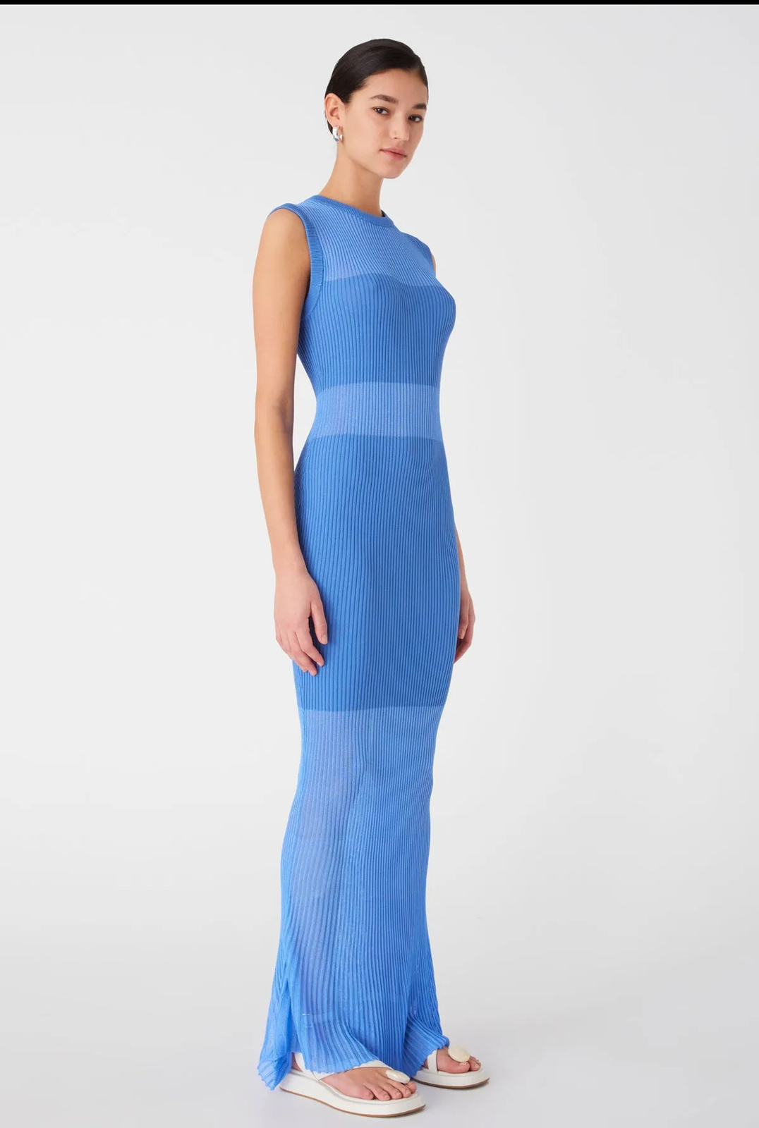 Marina Blue Stretch Fabric Dress Size M