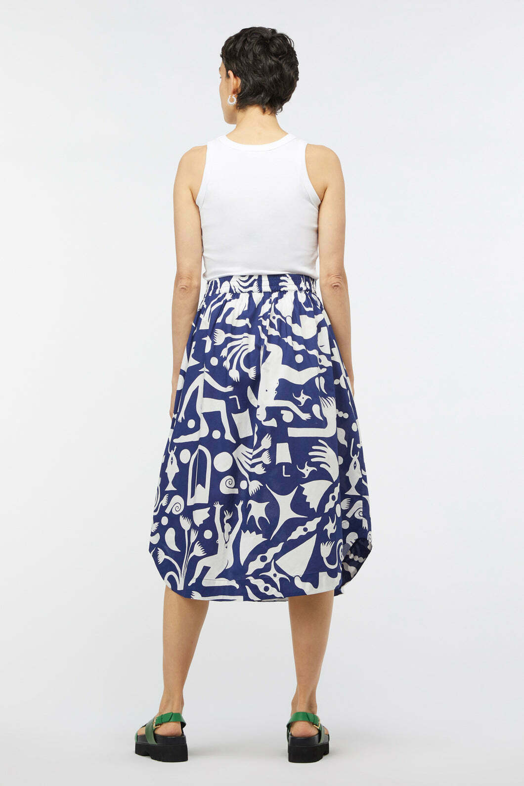 Picnic Skirt with blue and white print by Gorman