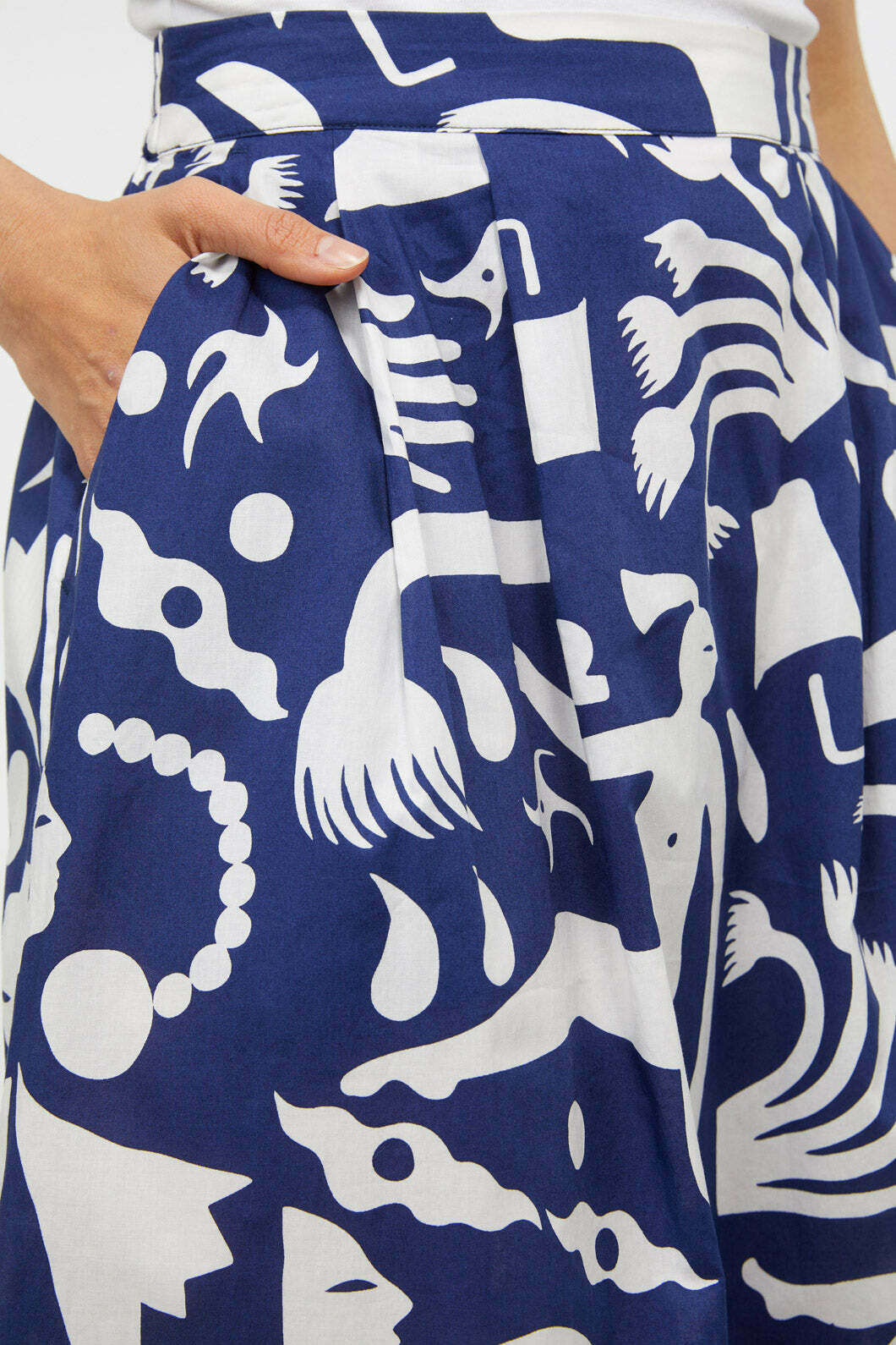 Picnic Skirt with blue and white print by Gorman