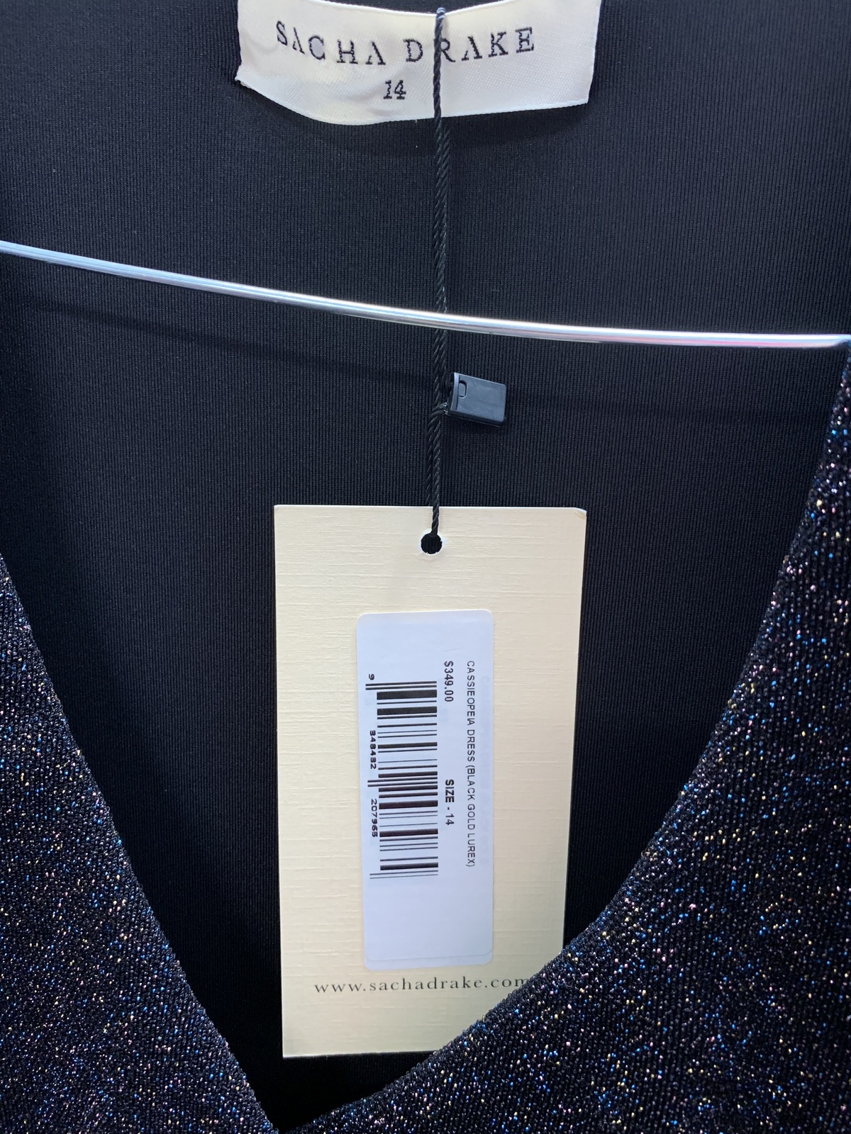 Black Glitter Dress size 14