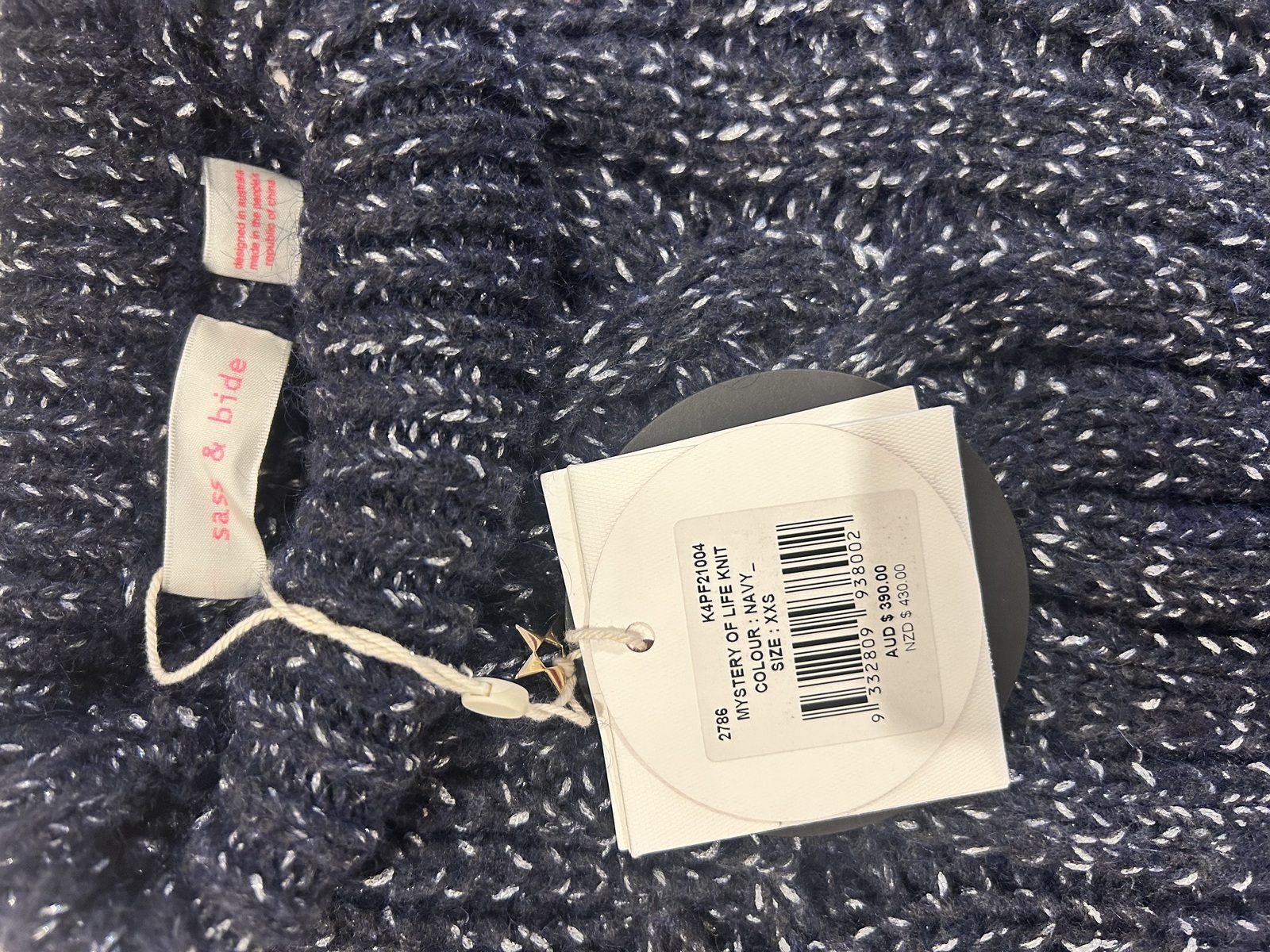 mystery of life knit - Navy xxs