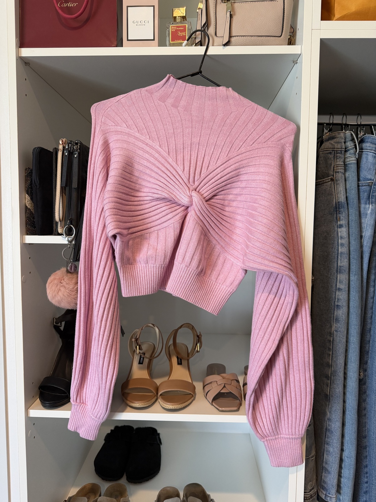 Pink cropped jumper